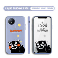 GGK เคสโทรศัพท์สำหรับ Vivo ตัวการ์ตูนคุมะมง Y02T Y02 Y02A การ์ตูนญี่ปุ่นคลุมทั้งหมดปลอกซิลิโคนของเหลวทรงสี่เหลี่ยมดั้งเดิมเคสป้องกันทนแรงกระแทกกล้อง