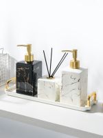 【CW】 Marbling Bottle Dispenser Press Aromatherapy Storage Accessories