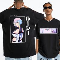 2023NewLucy Eyes Cyberpunk Edgerunners T-Shirt Men Women Anime Teen Black Trend Short Sleeves Tee Shirt Japanese School Cotton T Shirt