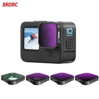 BRDRC UV CPL ND8 ND16 ND32 Lens Filter For Gopro Hero 9 10 11 Camera Aluminium Alloy Frame Polarizing Optical Glass Set Parts