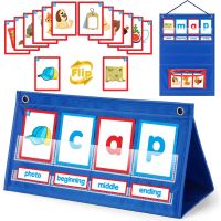 CVC English Phonics Card for Kids Natural Spelling Desk Calendar Early Educational Montessori Learning Flashcards Alphabet Word Flash Cards