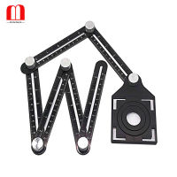 Aluminum Alloy Six-Sided Ruler Measuring Instrument Template Angle Tool Mechanism Slides With Hole Locator