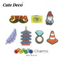 【Cute Deco】Cartoon Temple (7 Types) Eight Character Hu / Land God / Feather / Temple/ Charm Button Deco/ Cute Jibbitz Croc Shoes / Charm Resin Material for Shoe Accessories