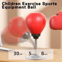 【YF】✔☌  Desktop Boxing Fun Hit Feel Elastic Thickened Parent-child Interaction Faux Leather Kids Training Punch Supply