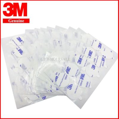 100 Circles 3M 9448A White Double Sided Adhesive Round Sticker Diameter 24.5mm, with Remove Tab