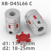 XB D45L66 C Three Jaws Coupler Aluminium Plum Flexible Shaft Coupling Motor Connector CNC Flexible Couplings 15mm 22mm