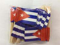 Mini 300pcs Cuba Toothpick Flags Paper Food Picks Dinner Cake Toothpicks Cupcake Decoration Fruit Cocktail Sticks Party Supplies