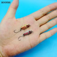 HOOFISH 10PCS/lot Micro Jig fishing lure 1.5g/2.5g/3.5g/5g Mini spoon lure small fish bucktail jig metal lure spinner bait