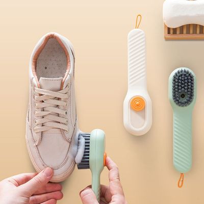 Shoe Brush Automatic Liquid Discharge Deep Cleaning Soft Bristles Household Laundry Cleaning Brush for Daily Use