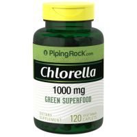 PipingRock Chlorella Broken Cell Wall 1000 mg 120 Vegetarian Caplets