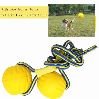 ร้อนของเล่นสุนัขแบบโต้ตอบเชือกบอลของเล่นสำหรับเล่นเคี้ยวสุนัขการฝึกอบรมของเล่นแบบพกพา EVA บอลอุปกรณ์สัตว์เลี้ยงสำหรับสุนัขขนาดใหญ่ขนาดเล็ก