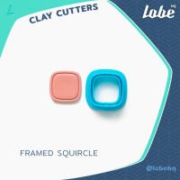 Framed Squircle Shape Clay Cutters /Polymer Clay Cutter/ แม่พิมพ์กดดินโพลิเมอร์ทำต่างหูรูปทรงสีเหลี่ยมแบบมีกรอบ