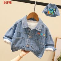 2-10 Y Autumn Outerwear Spring Fall Boys Casual Denim Jackets Kids Girls Turn-down Collar Long Sleeve Jean Coat Children Tops