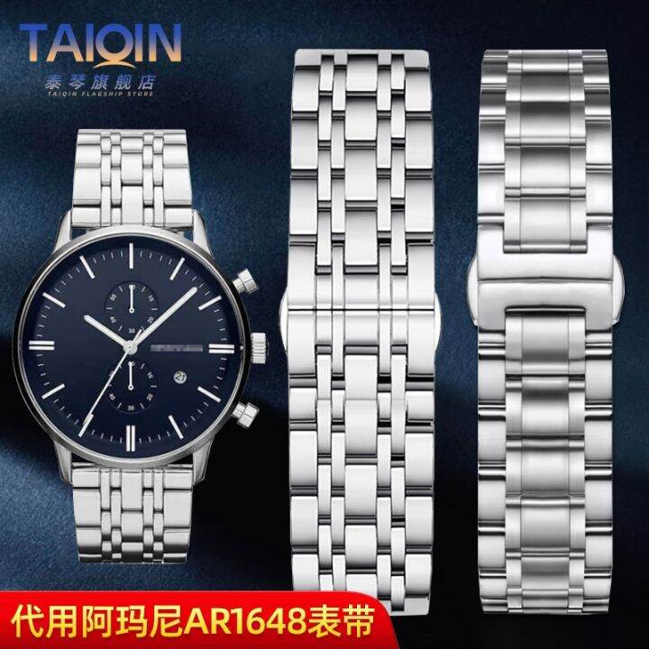 suitable-for-armani-ar1648-stainless-steel-watch-strap-male-ar0389-1981-ar11238-strap-steel-strap-22mm