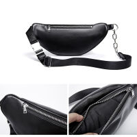 Luxury Brand Genuine Leather Women Waist Bag 2022 Fashion Black Waist Pack Ladies Belt Crossbody Chest Bag Fanny Pack for Women