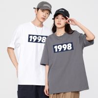 Men with short sleeves 2023 summer new popular logo paragraphs men and women lovers t-shirts American retro thin loose t-shirts --ntx230801✴○