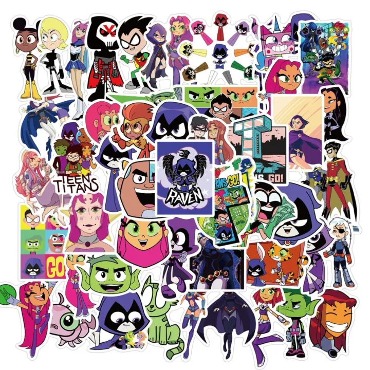 1050PCS Teen Titans Go To the Movies Stickers Aesthetic Cartoon Anime ...