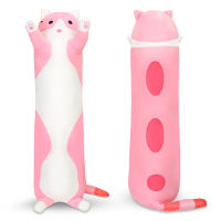 New 507090cm Stuffed Toys Long Cotton Cute Cat Shape Doll Comfort Plush Toy Soft Sleeping Pillow