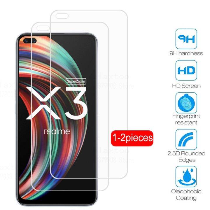 realme-ป้องกันหน้าจอกระจก-x3ซูเปอร์ซูม1-2ชิ้น-ฟิล์มนิรภัยซูเปอร์ซูม-oppo-x-3ชิ้น