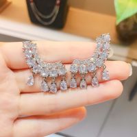 Internet celebrity Lab Diamond Stud Earring 100 Real 925 sterling silver Promise Wedding Earrings for Women Bridal Jewelry