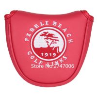 1pc Red USA Pebble Beach Design Mallet Cover Golf Mallet Putter Head Cover Magnetic Closure