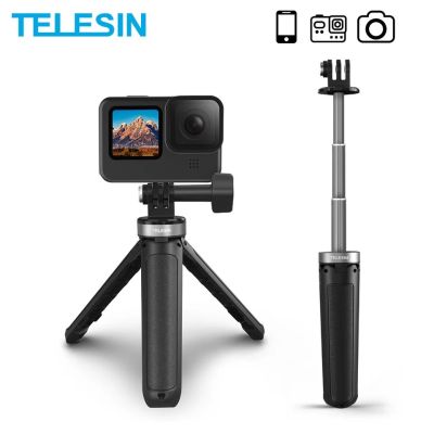 Telesin Mini Selfie Stick GoPro Vlog Tripod Shorty for GoPro HERO  12 11 10 9 8 7  OSMO Action GoPro Max Insta360 ขาตั้งกล้อง /  ไม้เซลฟี่ ขนาดเล็กสำหรับ กล้องโกโปร แอคชั่นแคมทุกรุ่น