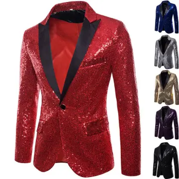 Red and sale silver blazer