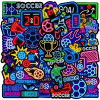 50Pcs New Kawaii Neon Football Graffiti Stickers DIY Skateboard Laptop Guitar Phone Luggage Car Helmet Cool Sticker For Kids Toy Stickers Labels