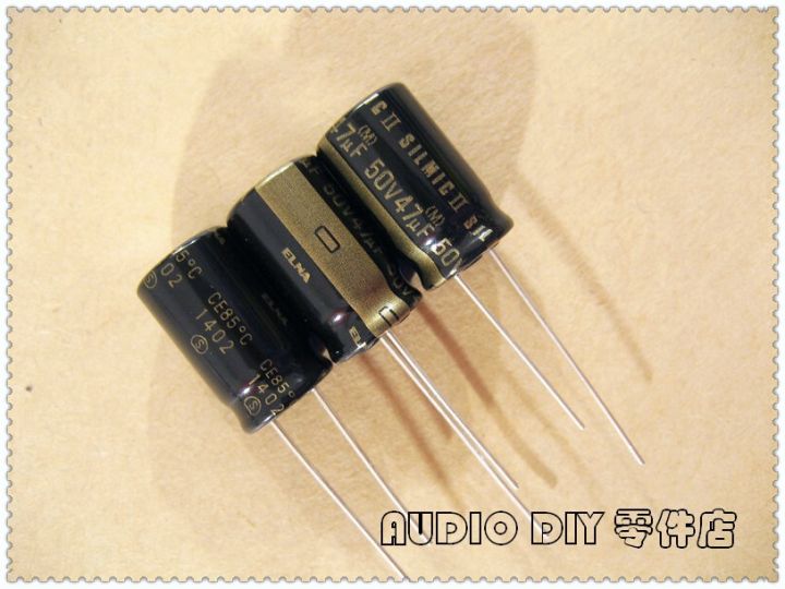 elecyingfo-elna-black-gold-silmic-ii-generation-47uf-50v47uf-audio-electrolytic-capacitor-electrical-circuitry-parts