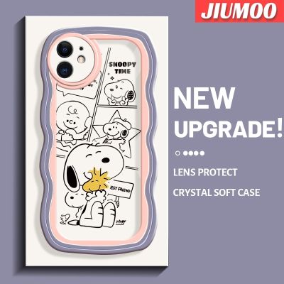 เคส JIUMOO สำหรับ iPhone 11 11 Pro 11 Pro Max,เคสลายการ์ตูนแฟชั่นสีสันสดใสขอบครีมดีไซน์ใหม่เคสโทรศัพท์แบบใสนิ่มเคสป้องกันเลนส์กล้องถ่ายรูปเคสโปร่งใสกันกระแทก