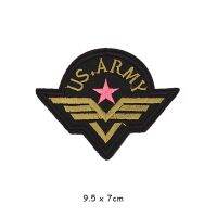 U S Emblem Tentara ทหารรีดบนแพทช์สำหรับเสื้อผ้าที่ปักลายศิลปะการปะติดสติกเกอร์ติดเสื้อผ้าลายทางยุทธวิธีปลอกแขนนกอินทรี