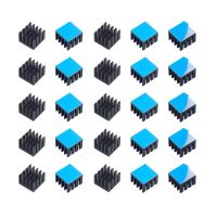 14x14x10mm 30pcs Aluminum Heatsink Heat sink Radiator Cooler for Electronic Chip IC MOS Raspberry pi Cooling With Thermal Tape Adhesives  Tape