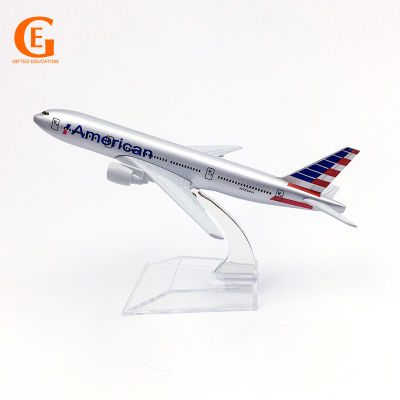 American Airlines B777 Plane Model Boieng 777 Die Cast Metal Aircraft Airplane Model Toy 16CM