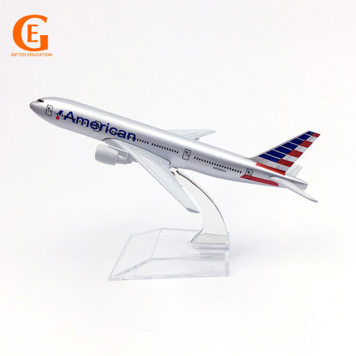 american-airlines-b777-plane-model-boieng-777-die-cast-metal-aircraft-airplane-model-toy-16cm