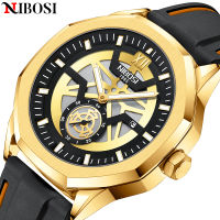 New Relogio NIBOSI Casual Sport Watch for Men Top Brand Luxury Military Leather Watch Man Clock Fashion Chronograph Wristwatch