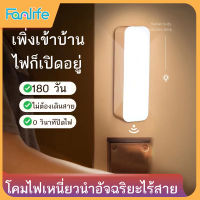 ไฟเซ็นเซอร์ LED ไฟเซนเซอร์อัตโนมัติ ไฟกลางคืนชาร์จ USB โคมไฟเหนี่ยวนำร่างกายมนุษย์ โคมไฟติดผนังห้องนอน ไฟทางเด(104)