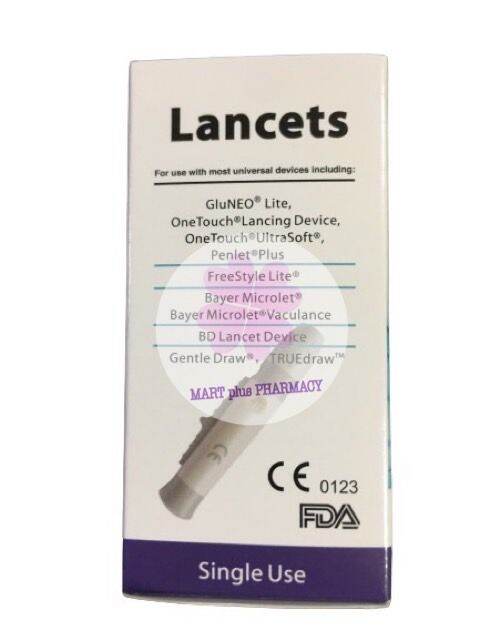 next-health-gluneolite-lancet-100ชิ้น-เข็มเจาะเลือด