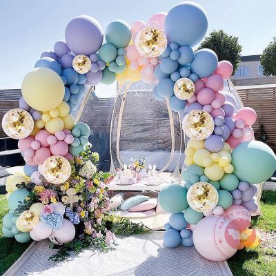 Balloon Arch Decoration Wedding Decor Birthday Party Colorful Macarone Balloons Glue Spot Balloon Chain Accessories Supplies