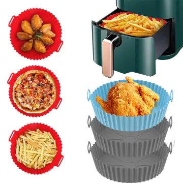 Square Airfryer Silicone Basket Silicone Tray For Airfryer Easy Clean Dish  Liner Pizza Plate Grill Pan