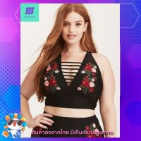 ?SexyBeach (XL-4XL) ชุดว่ายน้ำสาวอวบ บิกินี่ทูพีซ สีดำ อกมีระบาย เสื้อคนอวบ เสื้อสาวอวบ (SB05)