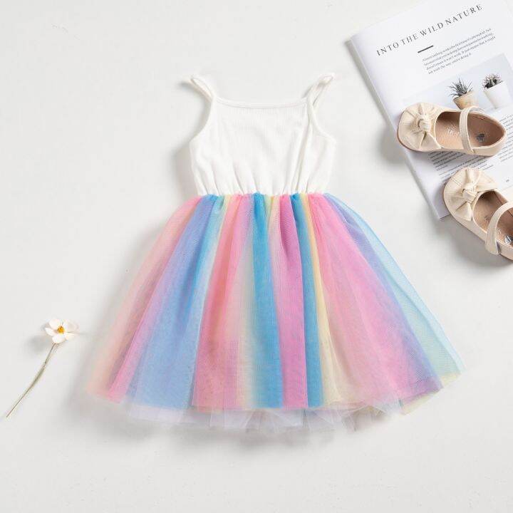 girls-rainbow-dress-sleeveless-mesh-tutu-dresses-for-summer-princess-clothes-children-ball-gown