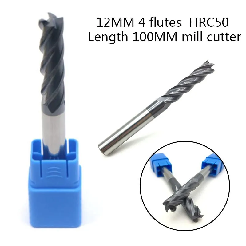 extra long shank 100mm tungsten carbide end mill 4MM CNC milling cutter 4flutes