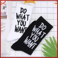 PEANSEA Fashion Funny Letter Winter Warm Sports Hip-hop Skateboard Hosiery Cotton Short Socks