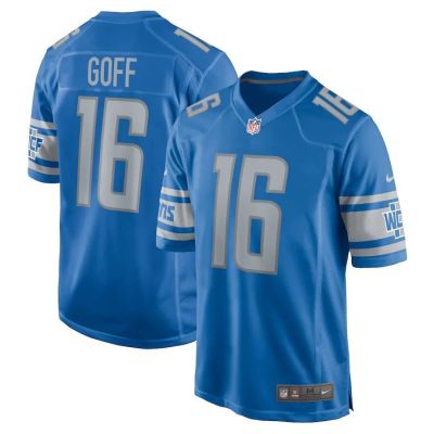 เสื้อกีฬารักบี้ ลายทีม NFL Detroit Lion No. เสื้อกีฬาแขนสั้น ลายทีมฟุตบอล Jared Goff 16