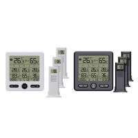 DC 5V/3*AAA Digital Hygrometer Gauge Weather Station Indoor/Outdoor Thermometer Hygrometer With 3 Wireless Remote Sensors