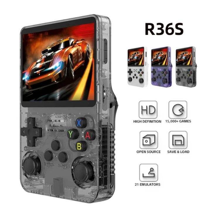 R36S Retro Handheld Video Game Console Linux System 3.5 Inch IPS Screen
