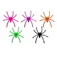 200Pcs Spider Figurines จำลองแมงมุม April Fools Props Prank ของเล่นฮาโลวีน Decors Party Entertainment Novelty Toy