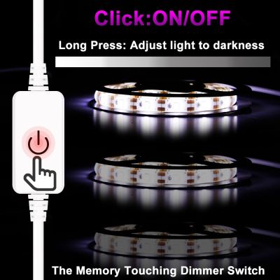 CW 5M USB Tira ledLight WaterproofLamp Tape 5VCloset Cabinet Stair Dimmable NightLed Lamp Strip