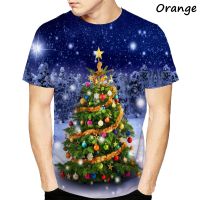 2023 newMerry Christmas Printed 3D T Shirt Casual Santa Claus T Shirt Christmas Tree Short Sleeved Tops