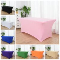 Wedding Spandex Table Cloth Cover Rectangle Lycra Hotel Banquet Birthday Party Show Meeting Room Decoration